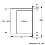 Micro-ondes BOSCH encastrable Série 04 noir BFL520MS0 – Image 7