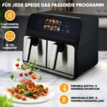 ProfiCook® Friteuse à air chaud | 2 compartiments | 8 litres (2x4 L) | Double – Image 4